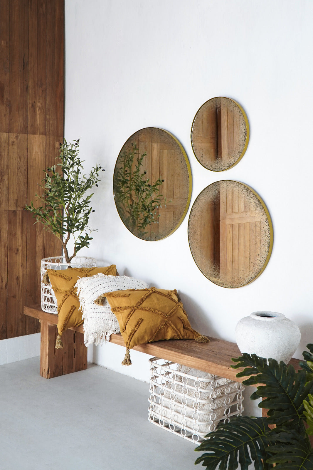 George Round Antique Mirror - Large