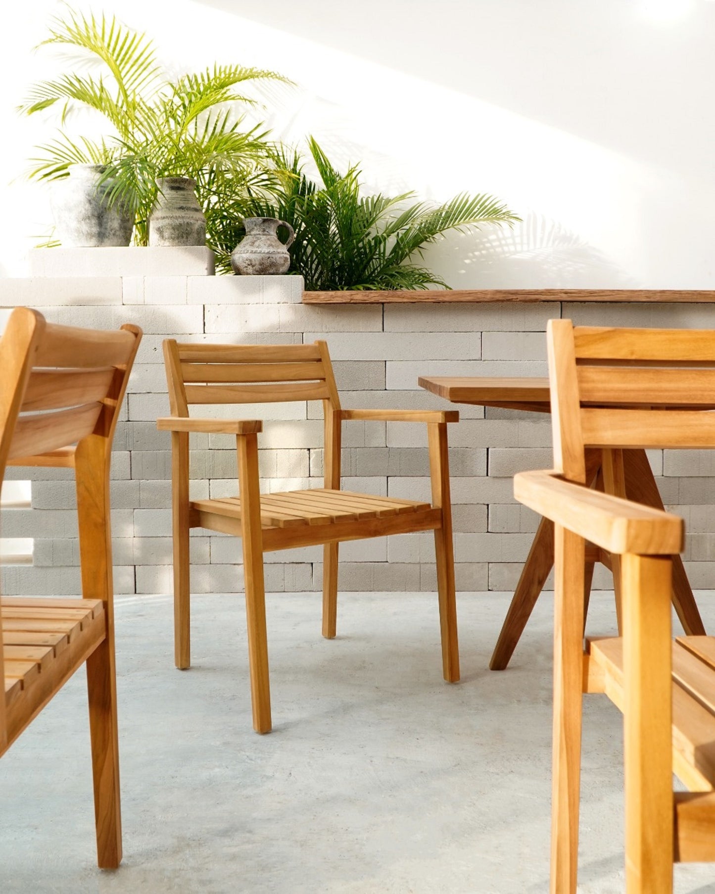 Farren Stackable Armchair Without Cushion