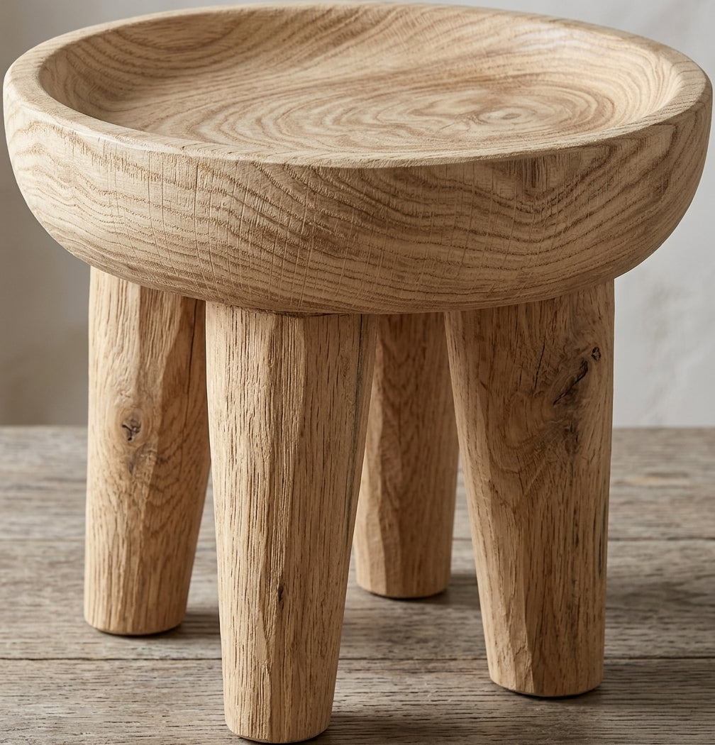 Suar stool Fes Small – boho furniture handcrafted in Bali by BaliSouk (vue 2)