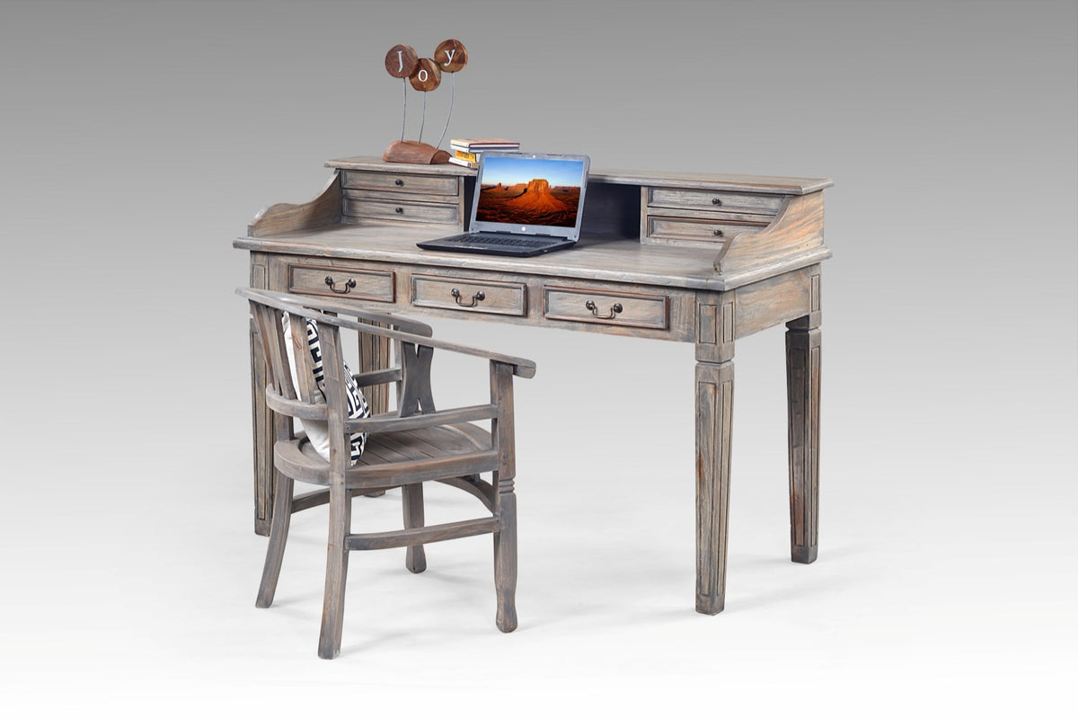 Ilena writing desk, boho furniture handmade by Balinese artisans