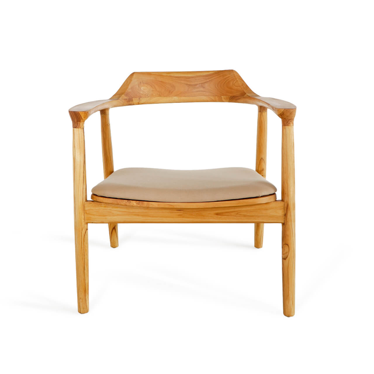 Kennedy Lounge Chair With Beige Fabric