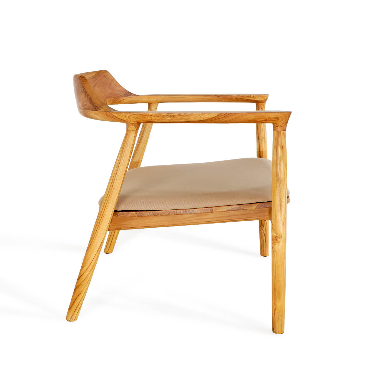 Kennedy Lounge Chair With Beige Fabric