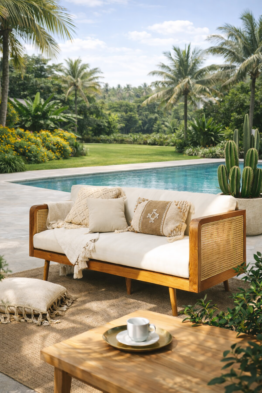 Vicenza Sofa Including White Cushion Seat