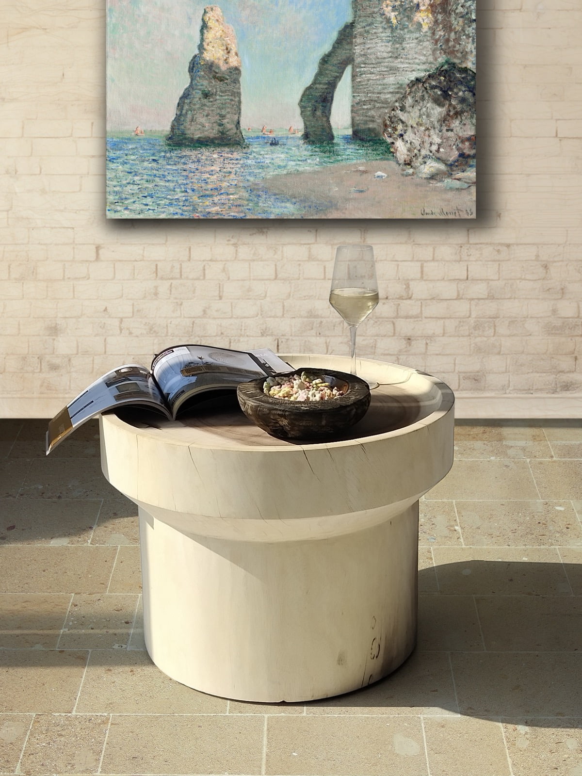 Handmade suar wood side table – the Marshall, boho furniture made in Bali