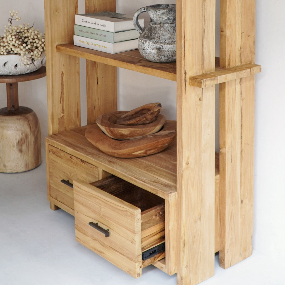 Kathleen Bookcase With Two Drawers