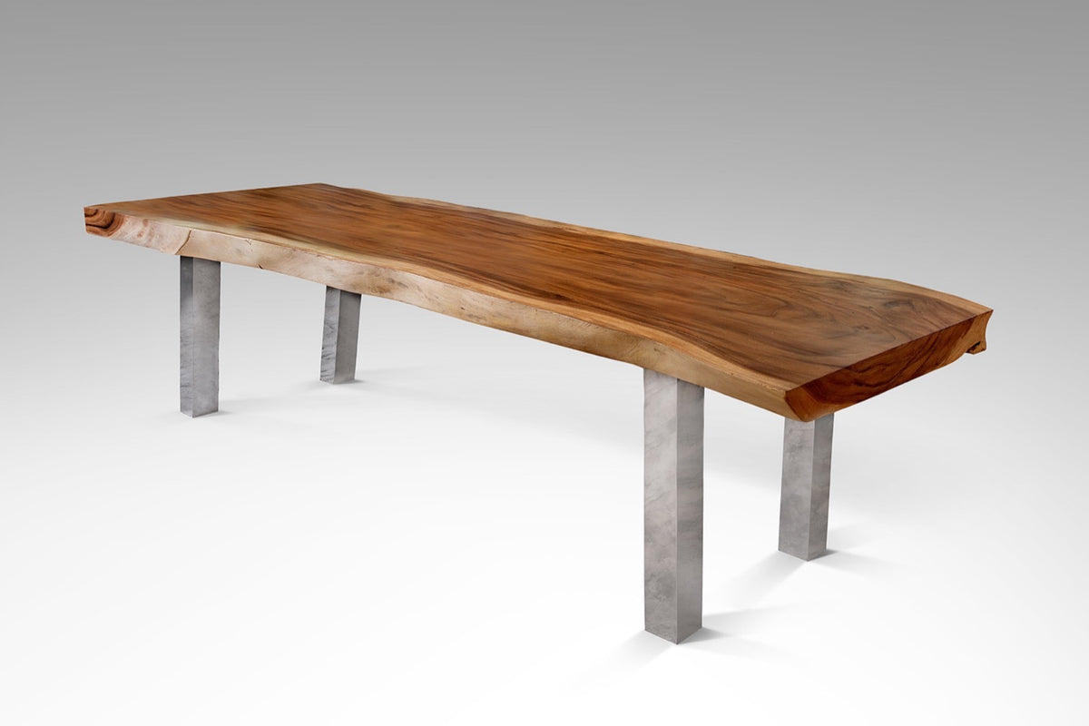 The Stainless dining table – natural materials, boho furniture handmade in Bali