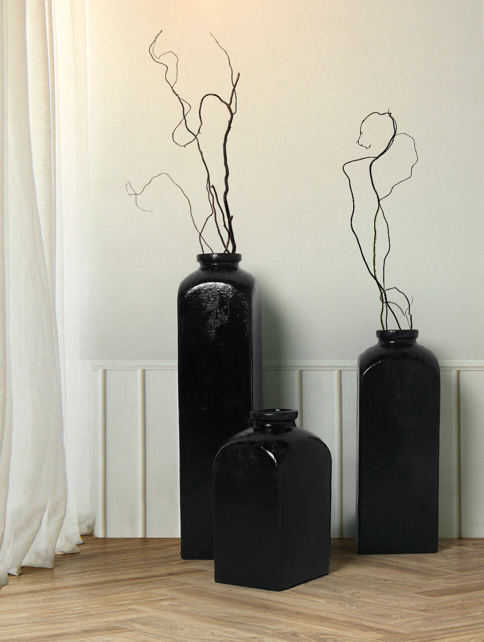 Atrum Square Pot S/3 Medium