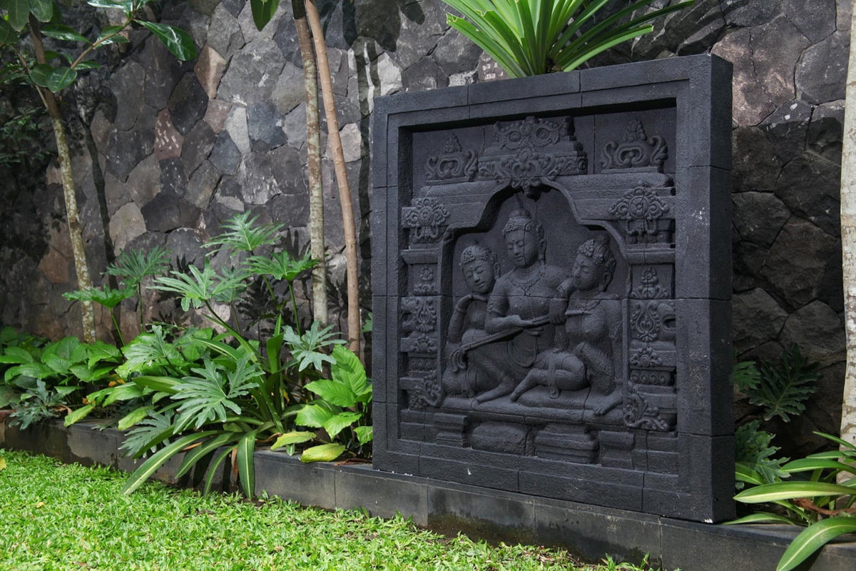 Concrete relief – Tamansari – boho decor handmade in Bali by BaliSouk