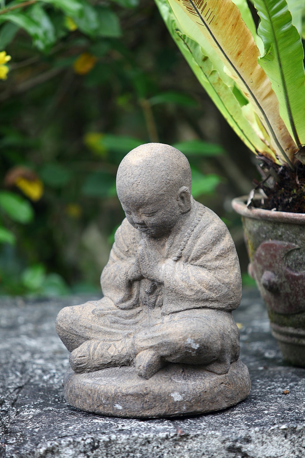 Handmade resin sculpture – the Buddha Meditate, boho decor made in Bali