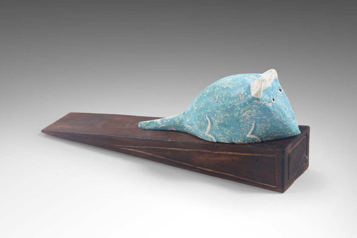 Albasia wood sculpture Door Wedge Stopper – boho decor handcrafted in Bali by BaliSouk