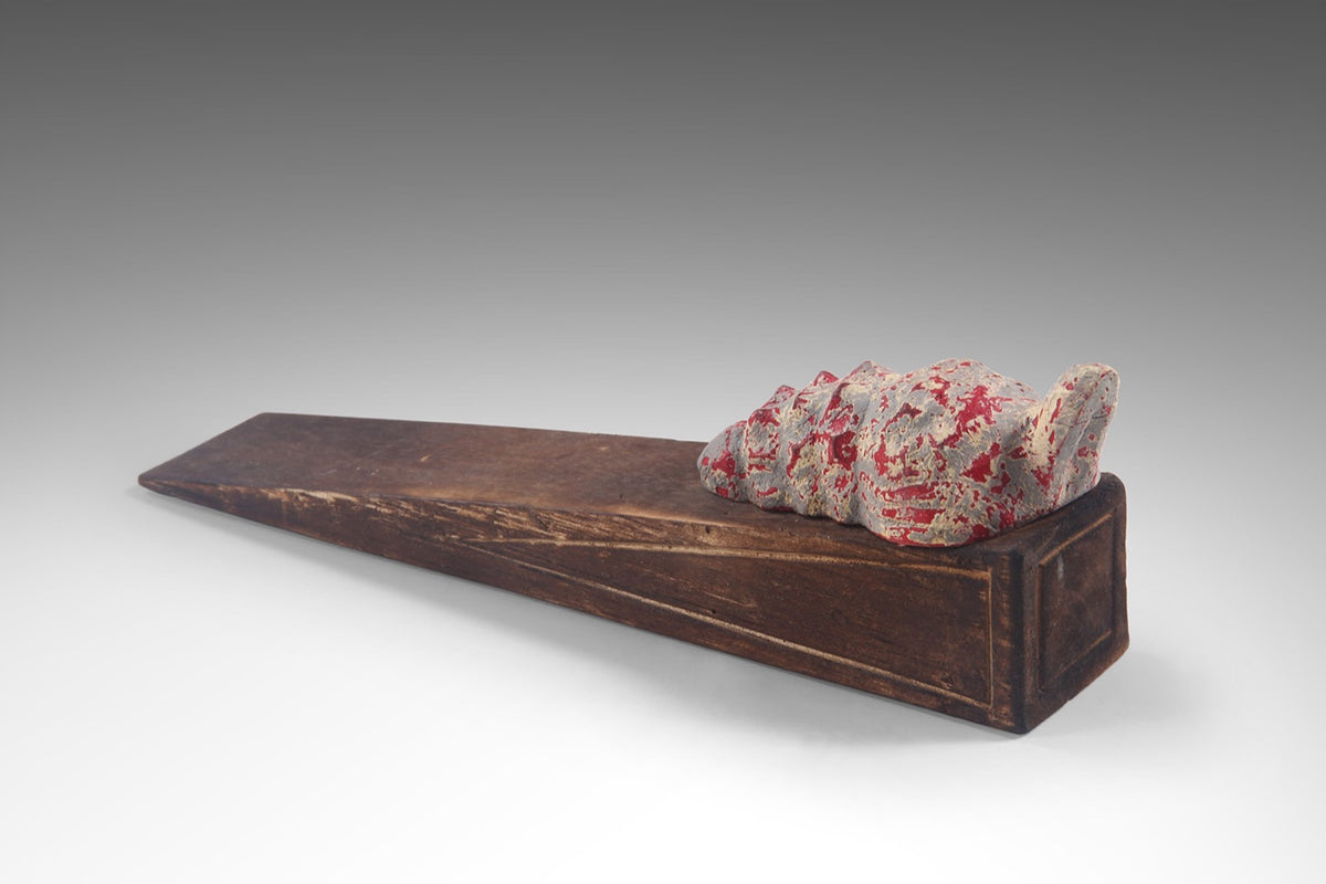 Door Wedge Stopper sculpture in natural materials – handmade boho decor from Bali