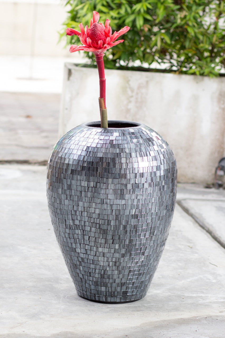 Mosaic vase by BaliSouk – boho decor made in Bali