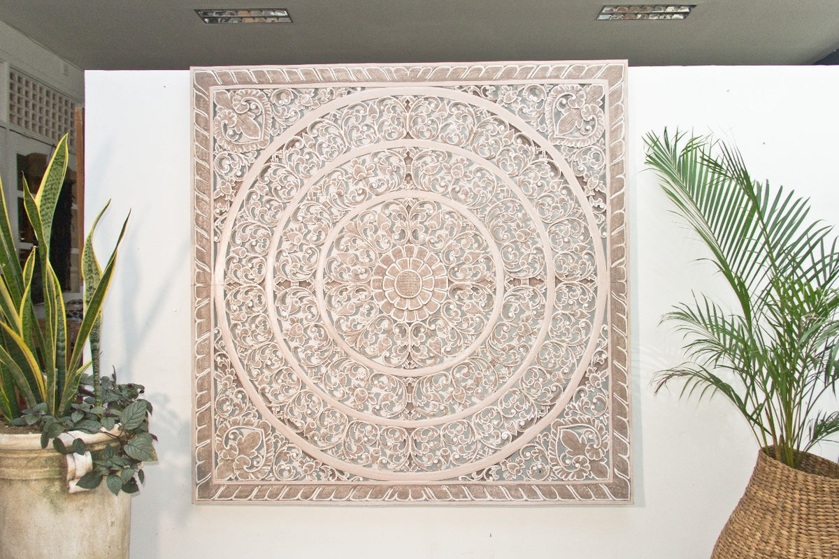 Wooden wall decoration Bali Ornamnet Panel – handmade in Bali, boho style