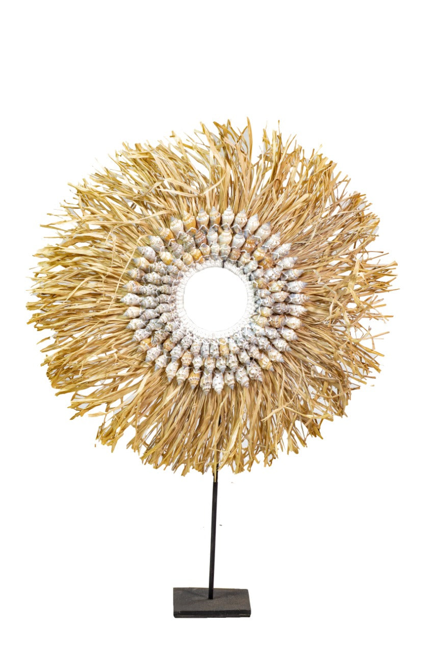 Africana Necklace decorative piece in natural materials – boho decor by BaliSouk