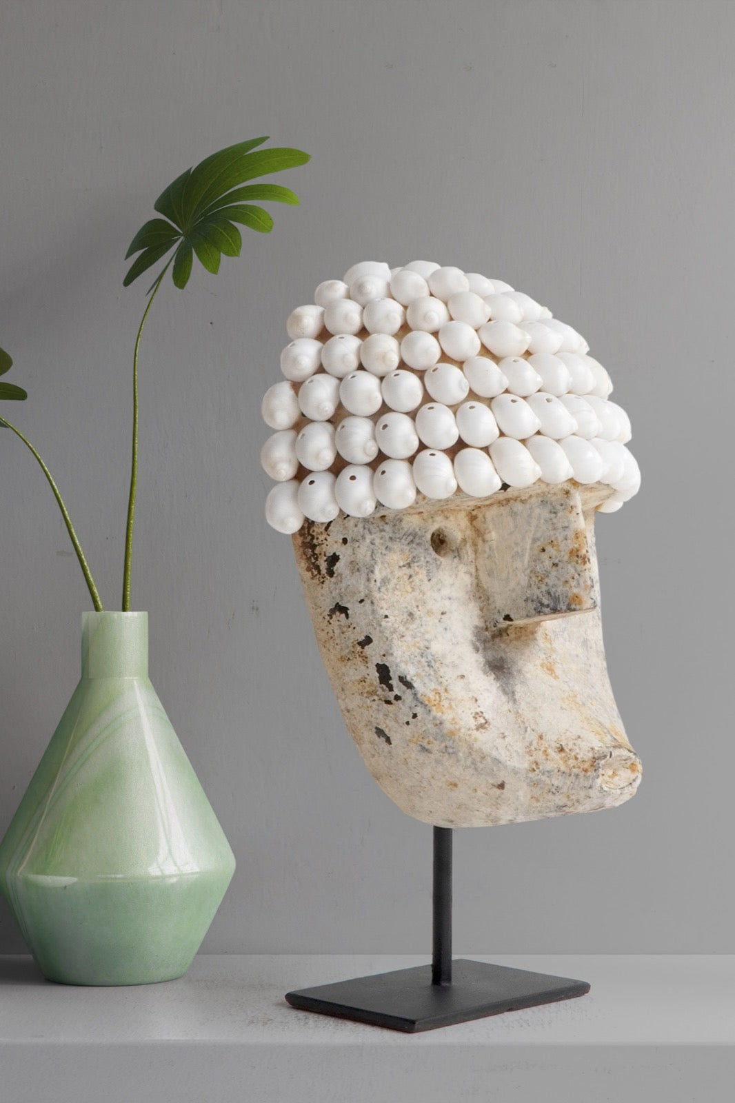 Metal statue – Mask – boho decor handmade in Bali by BaliSouk