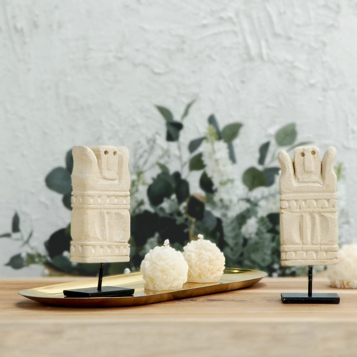 Handmade stone statue – the Sumba Stand, boho decor made in Bali