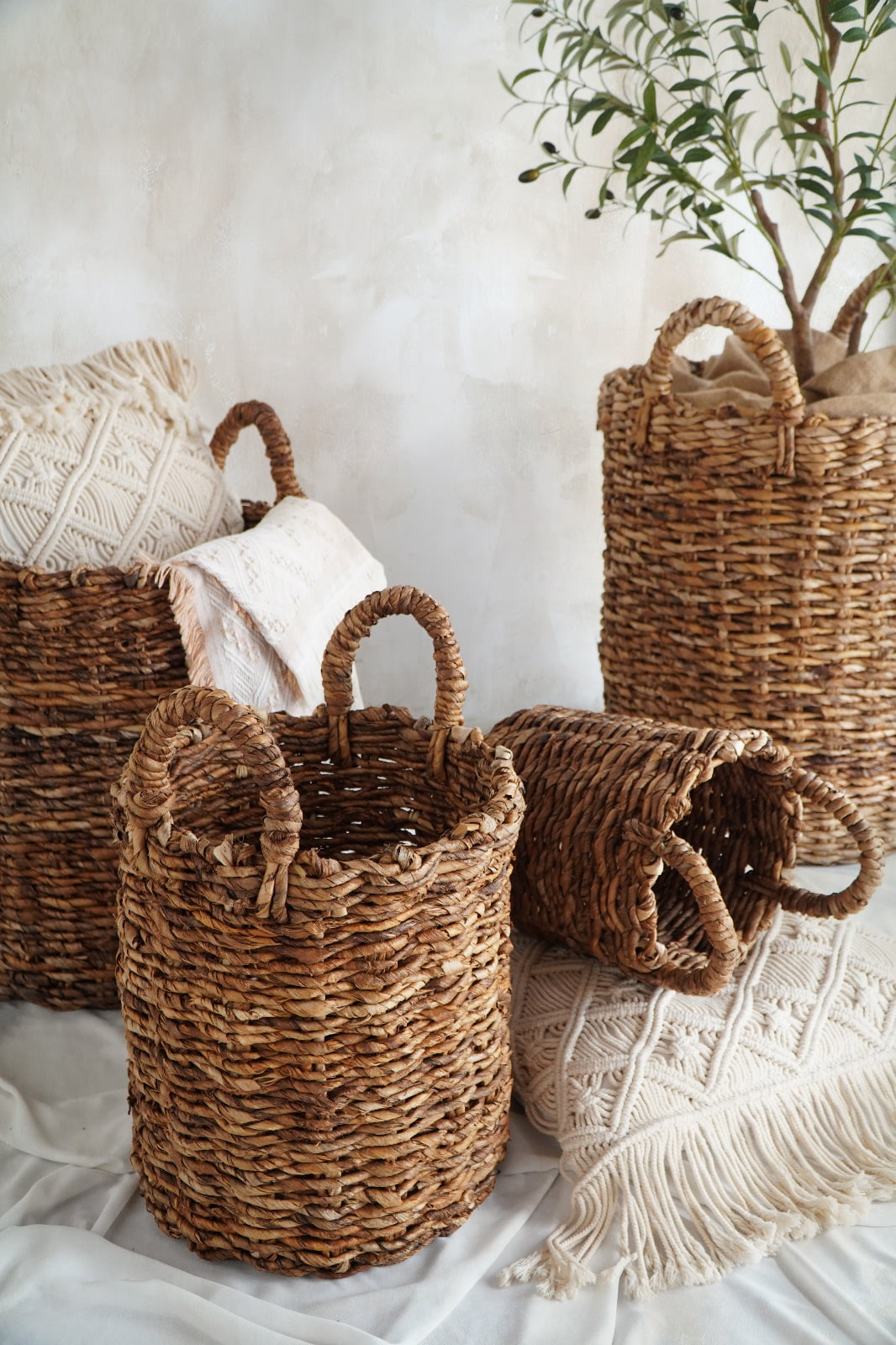 Kartika basket, boho decor handmade by Balinese artisans