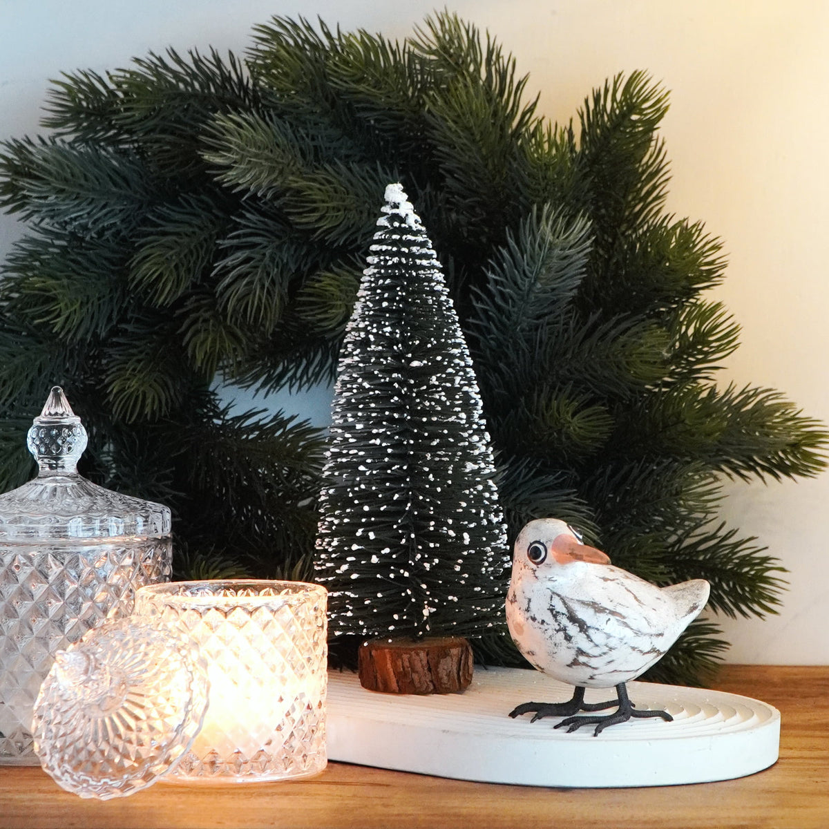 Albasia wood sculpture Seagull Bird Bella – boho decor, handwoven and handmade in Bali