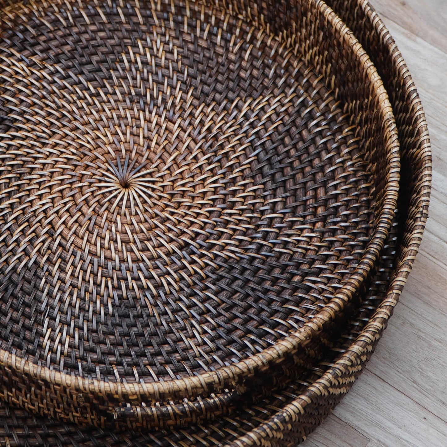 Bali Furniture – Lombok Round Tray With Handle - Small