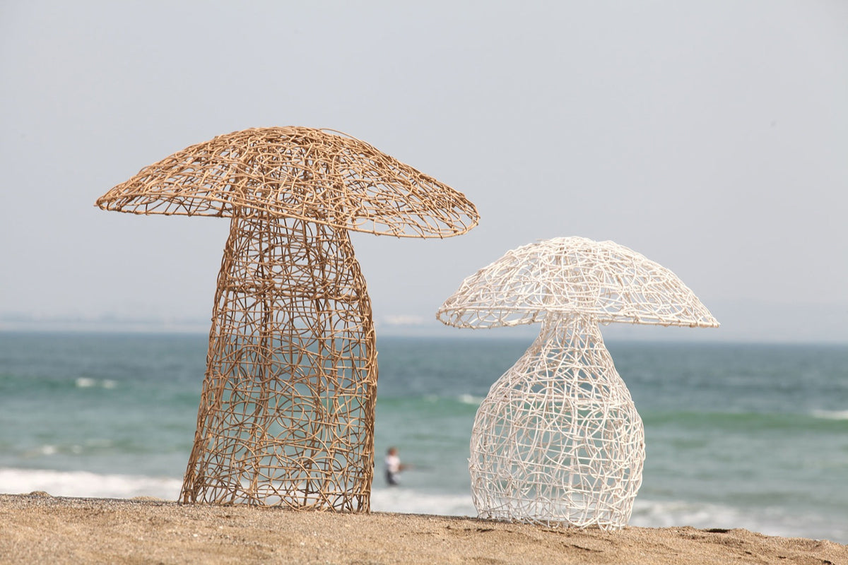 Rattan decorative piece Mushroom – boho decor handcrafted in Bali by BaliSouk