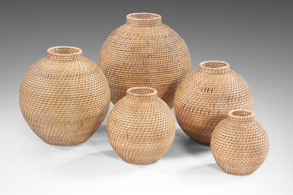 The Wicker Vessel decorative piece – natural materials, boho decor handmade in Bali