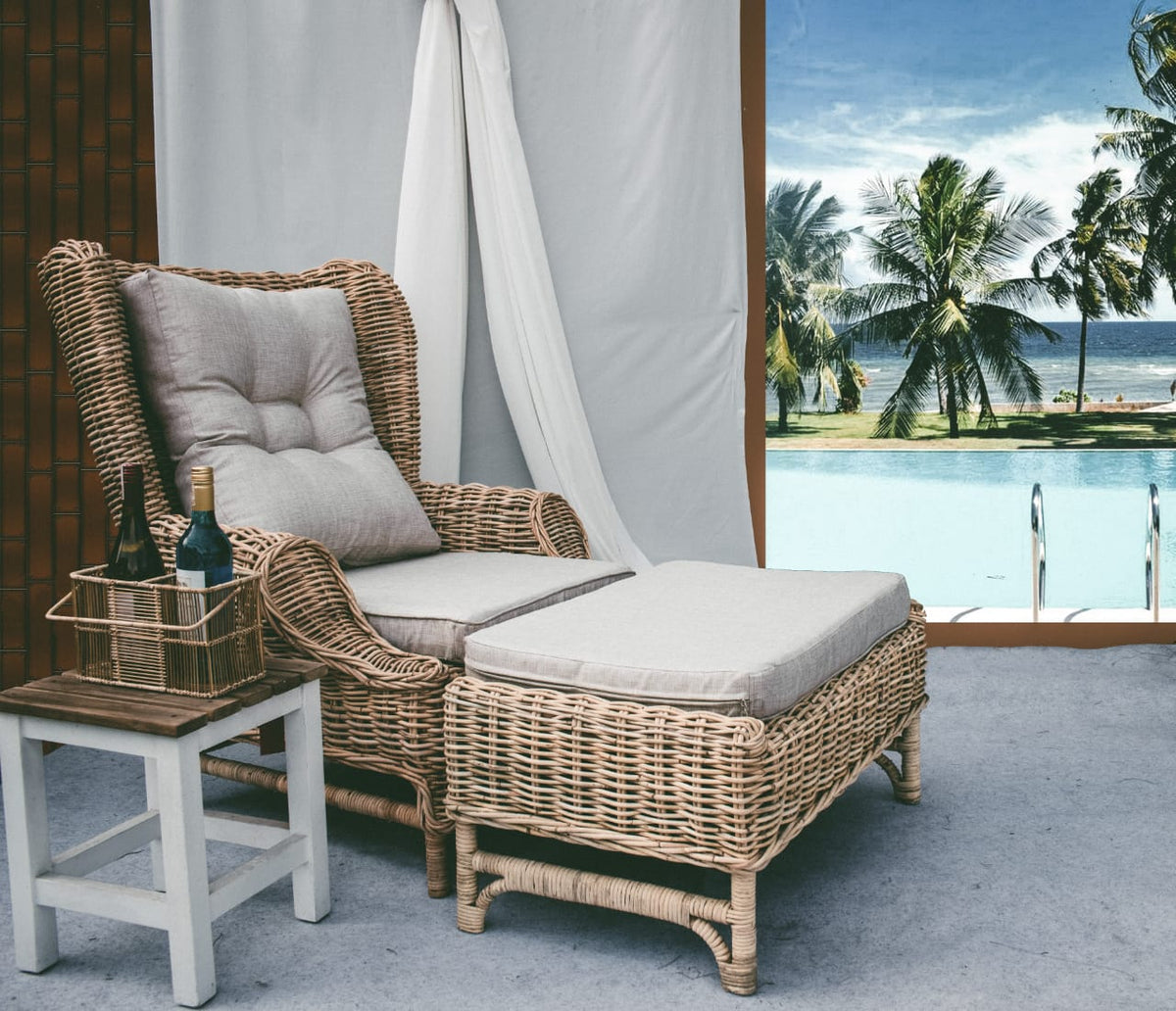 Orensel chair, boho furniture handmade by Balinese artisans