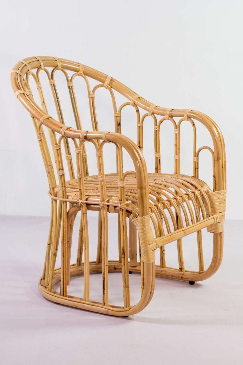 Rattan chair Tyas – boho furniture, handwoven and handmade in Bali