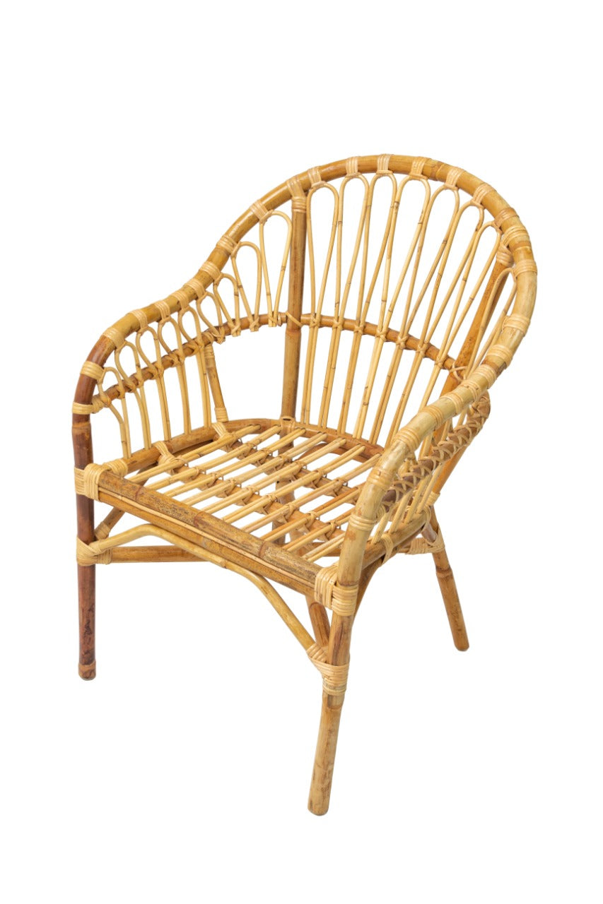 Rattan dining chair California – handmade in Bali, boho style
