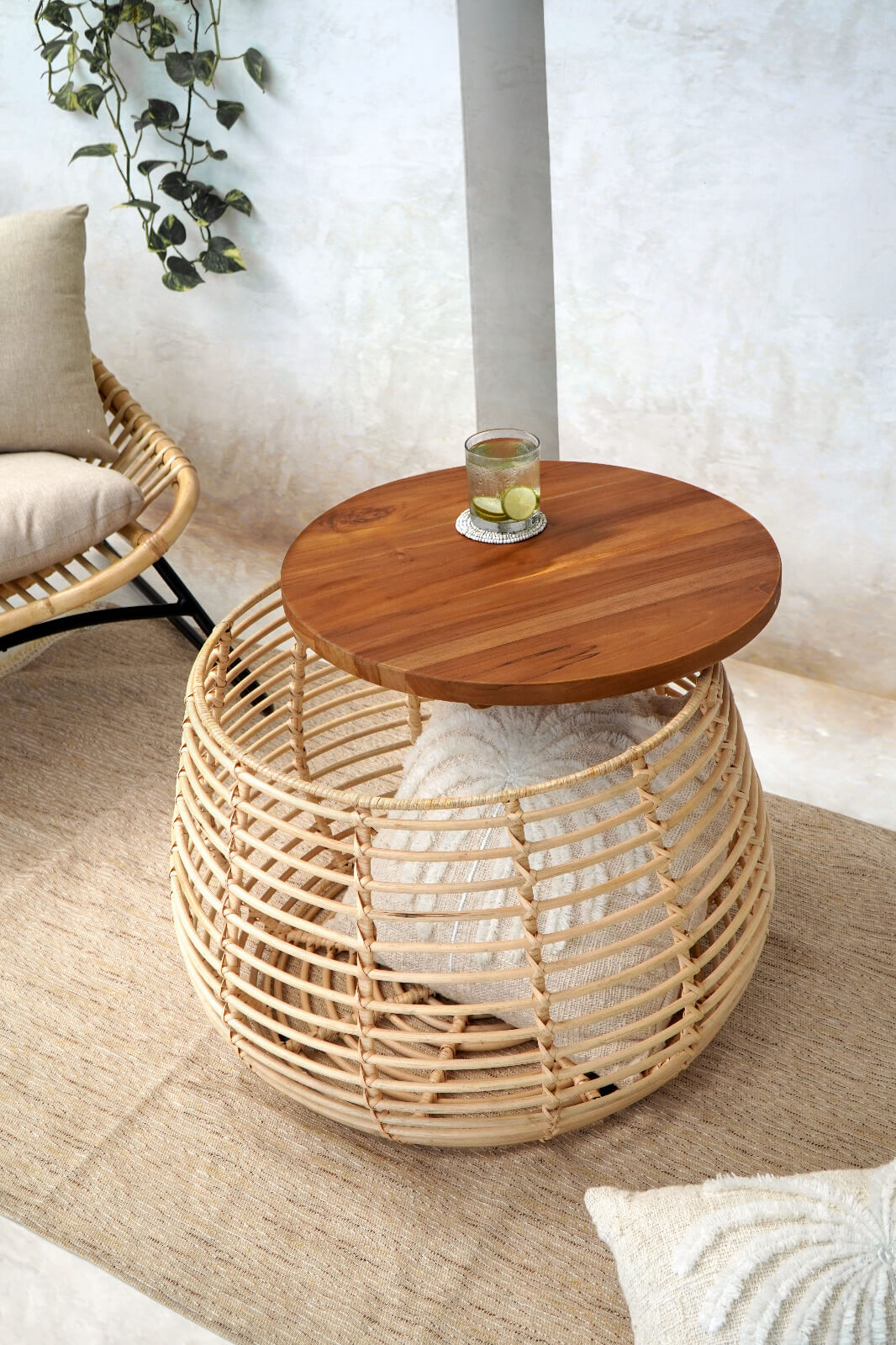 Mario Living Set Of Four With Beige Cushion