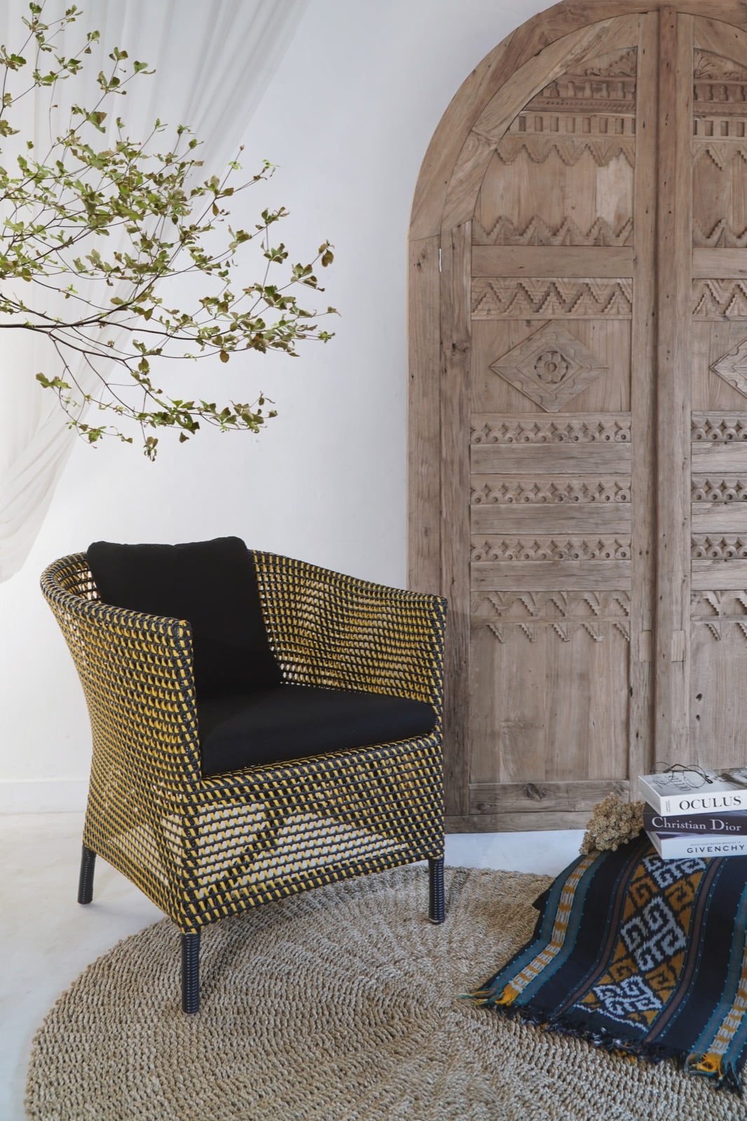 Marcos armchair in natural materials – handmade boho furniture from Bali
