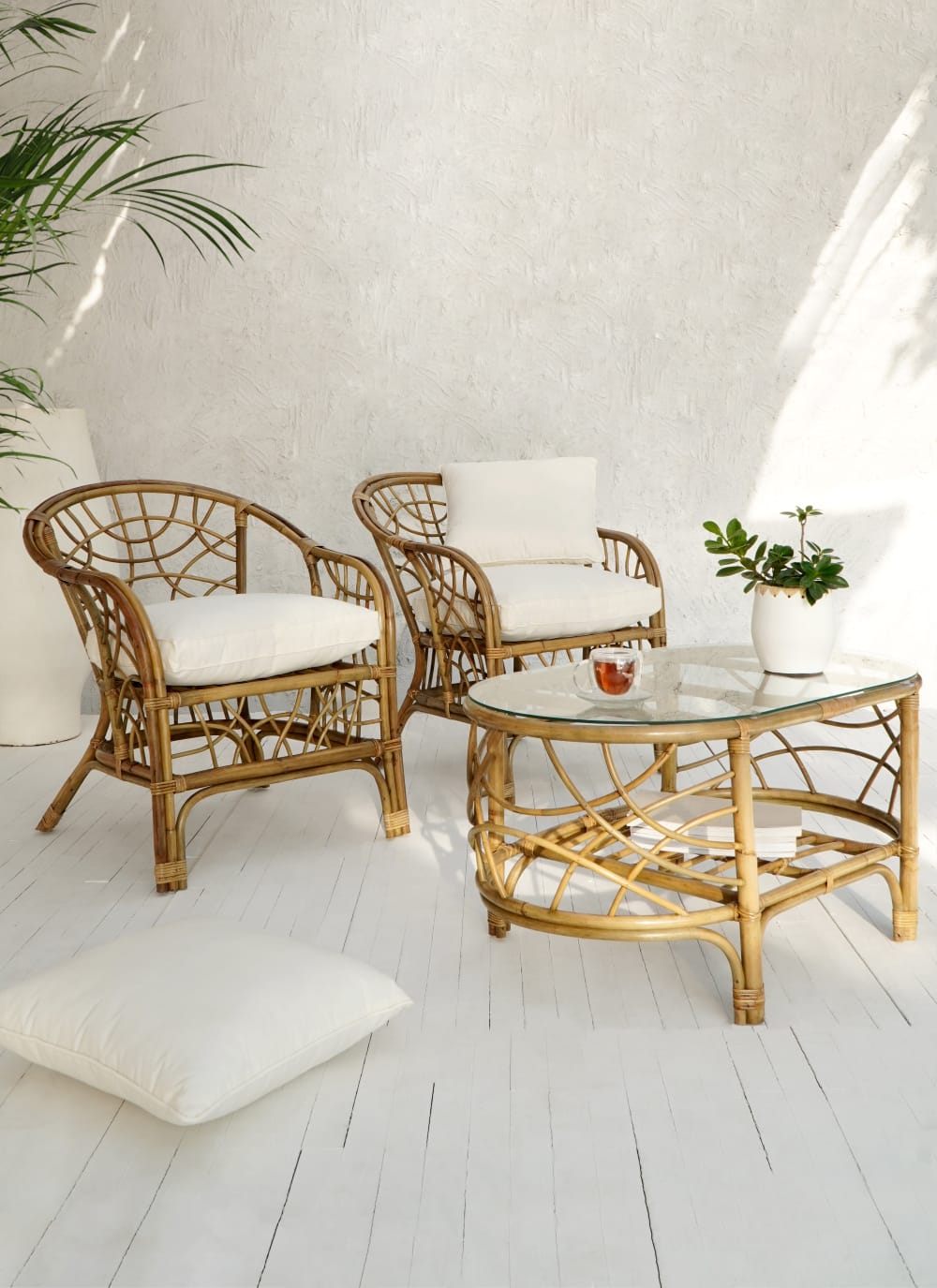 Rattan living set – Mariana – boho furniture handmade in Bali by BaliSouk