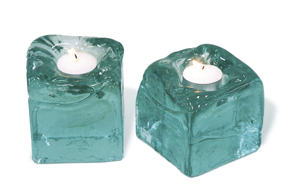 Ice Block candle holder in natural materials – handmade boho decor from Bali