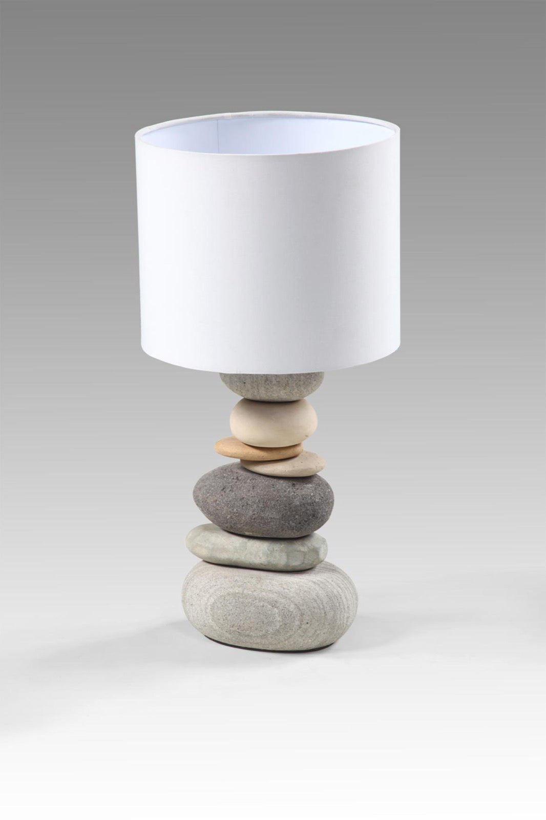 Handmade stone table lamp – the Stone, boho decor made in Bali