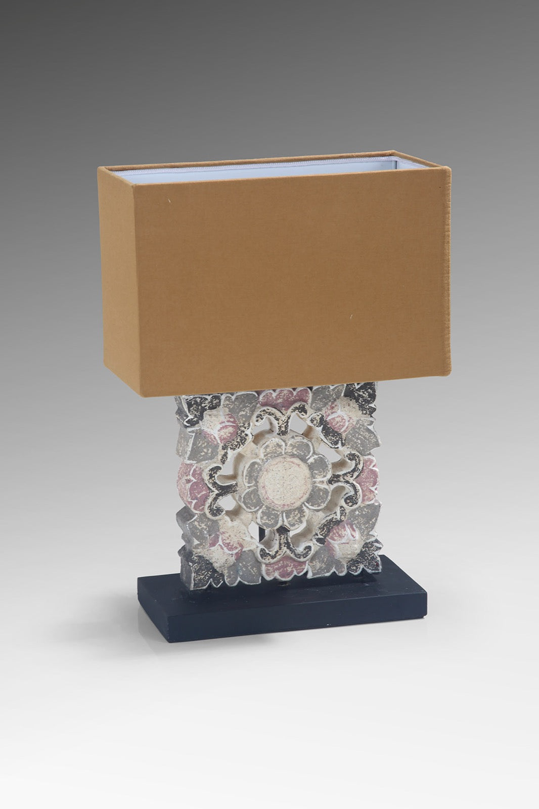The Carving Table Lamp table lamp – natural materials, boho decor handmade in Bali
