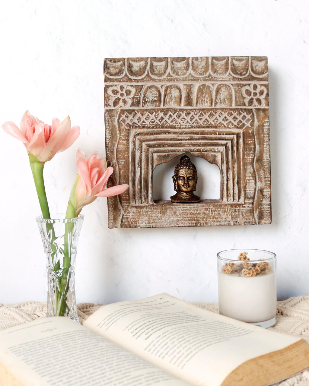 Rahul Candle Holder Carving