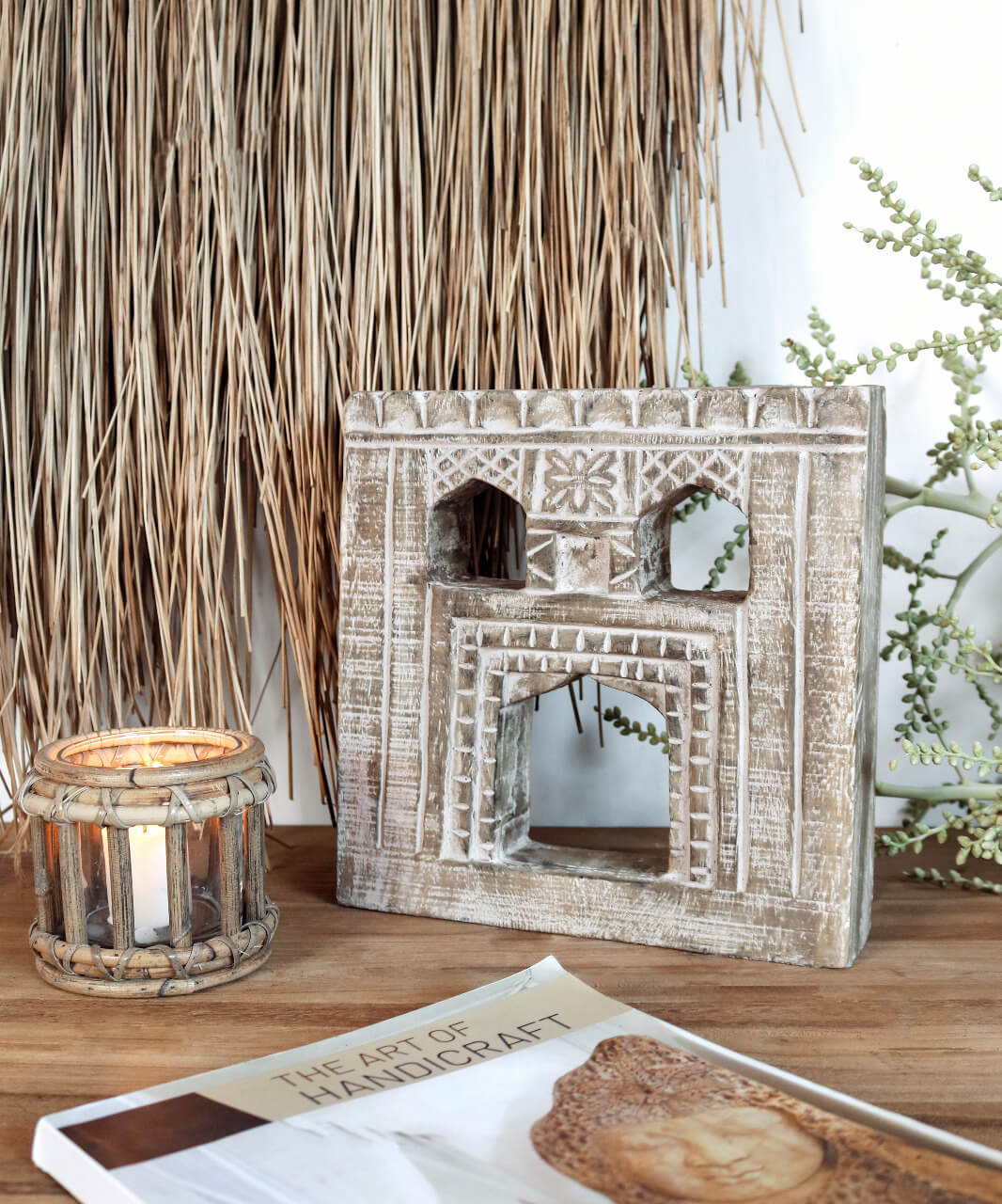 Salman Candle Holder Carving