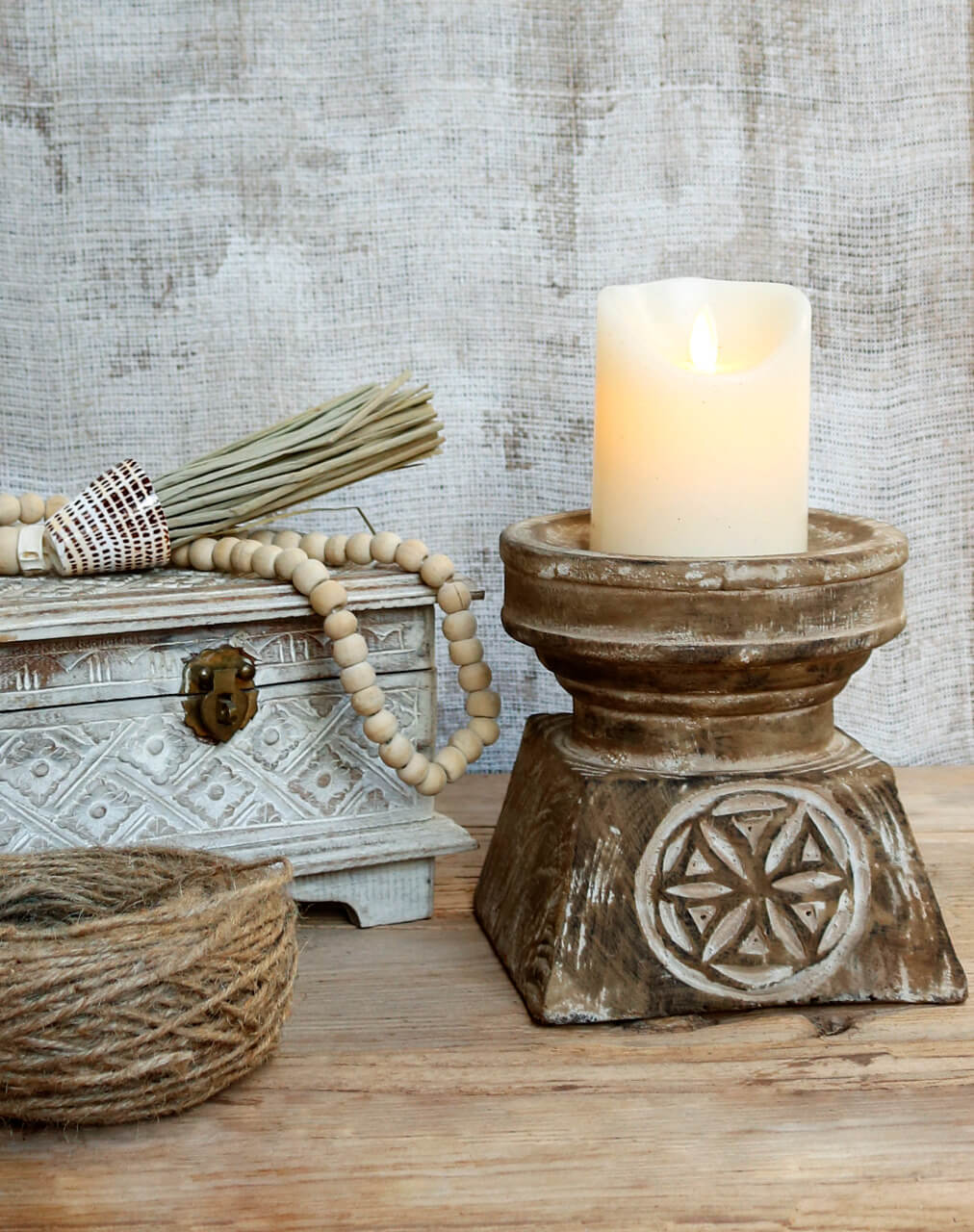 Mohit Candle Holder Round Small