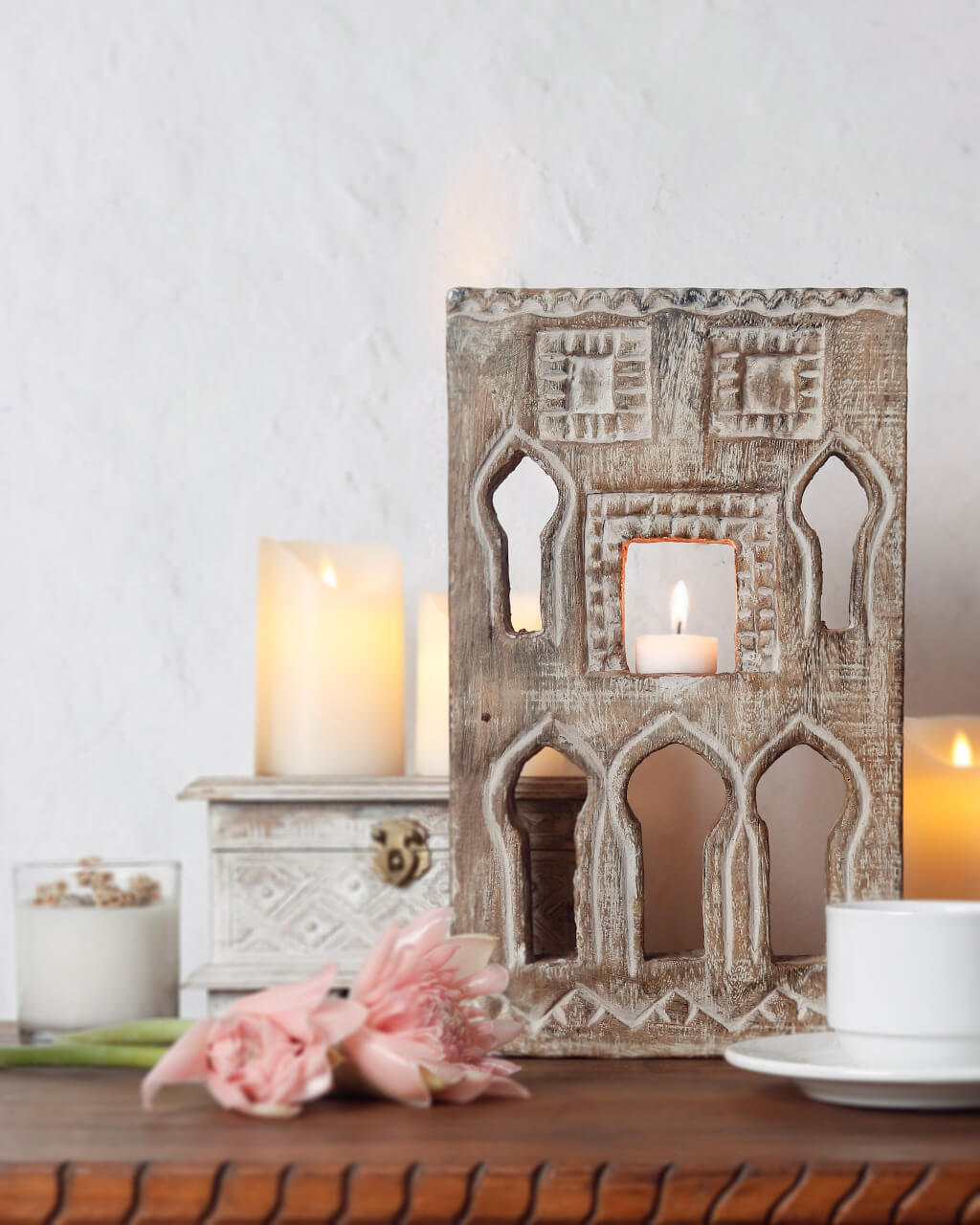 Anjeli Candle Holder Carving