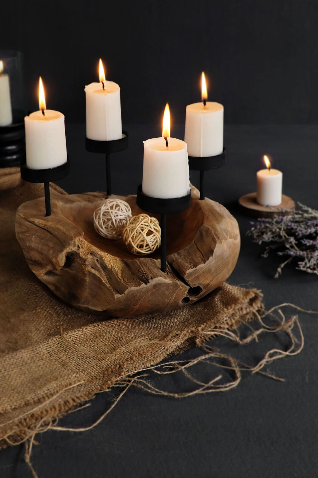 Bowie Candle Holder With Four