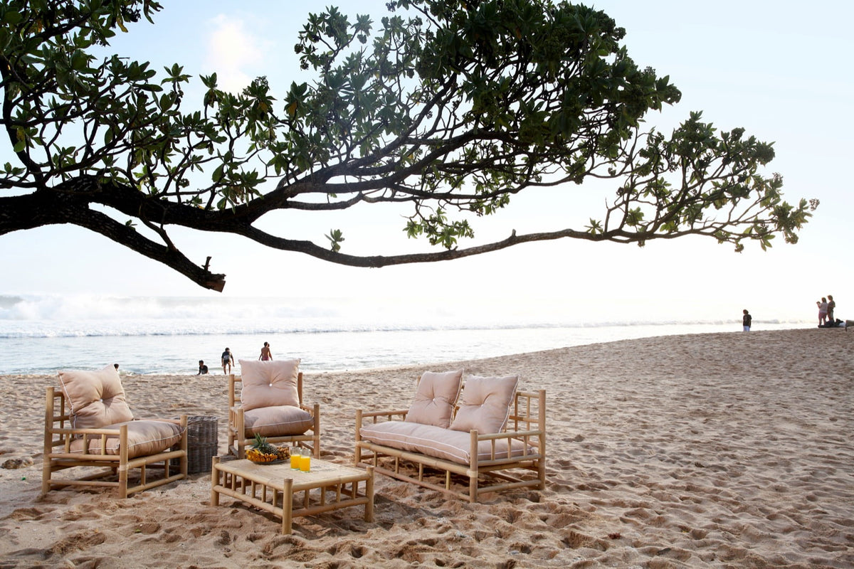 Madrid living set in natural materials – handmade boho furniture from Bali