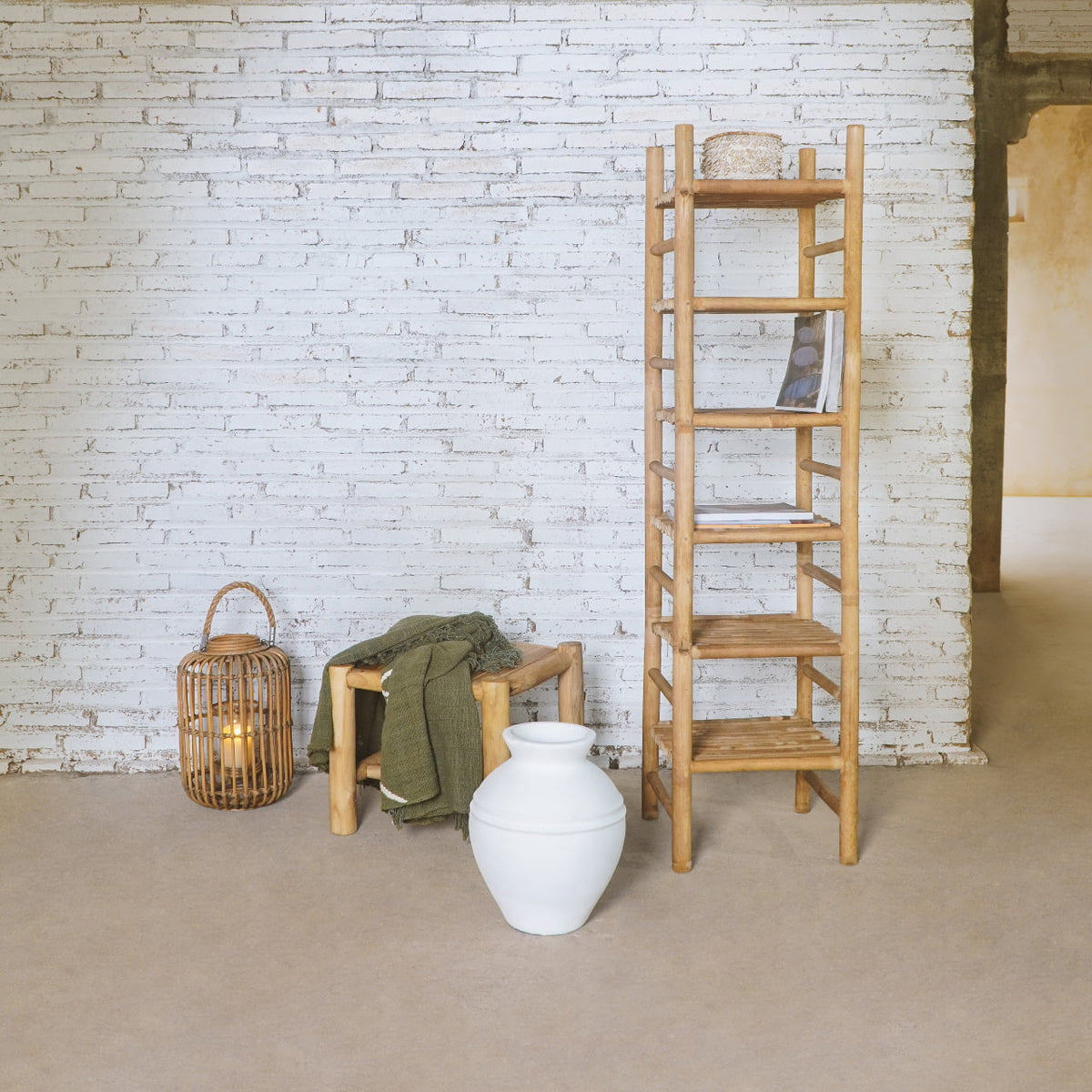 The Guadalajara Shelves bookcase – natural materials, boho furniture handmade in Bali