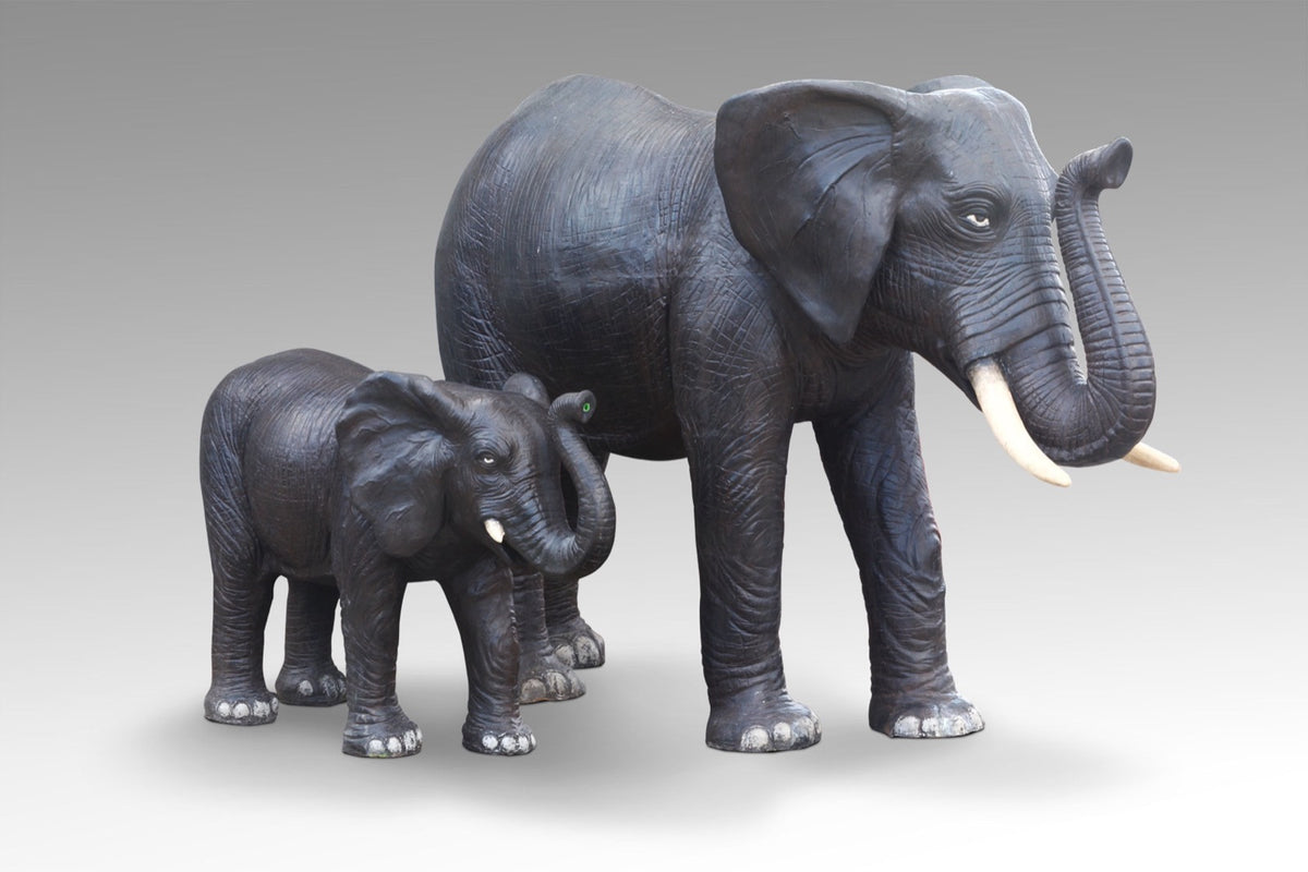 Elephant statue in natural materials – handmade boho decor from Bali