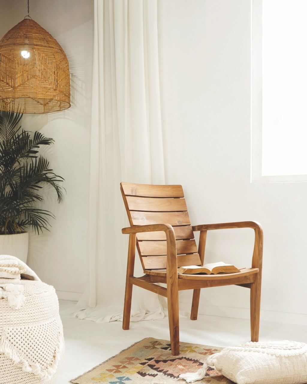 Sevilla Armchair With Dark Green Cushion