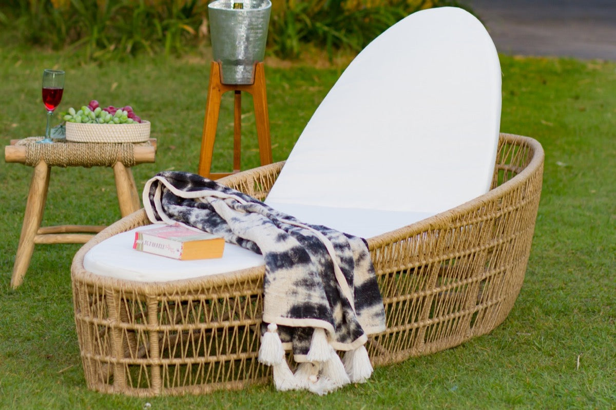Paris Sun Loungers With White Cushion
