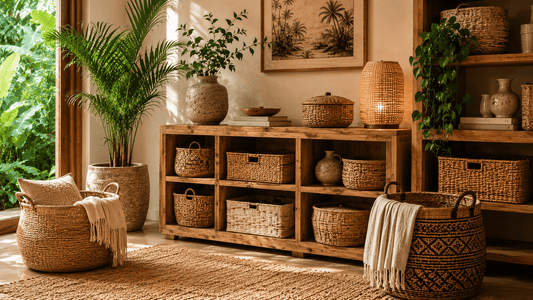 Bali Baskets and Storage Ideas for Natural Homes