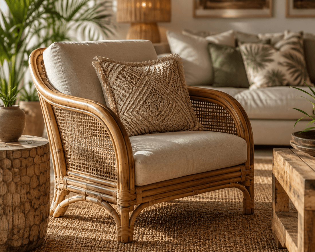 Best Rattan Furniture Ideas for Elegant Tropical Living Rooms