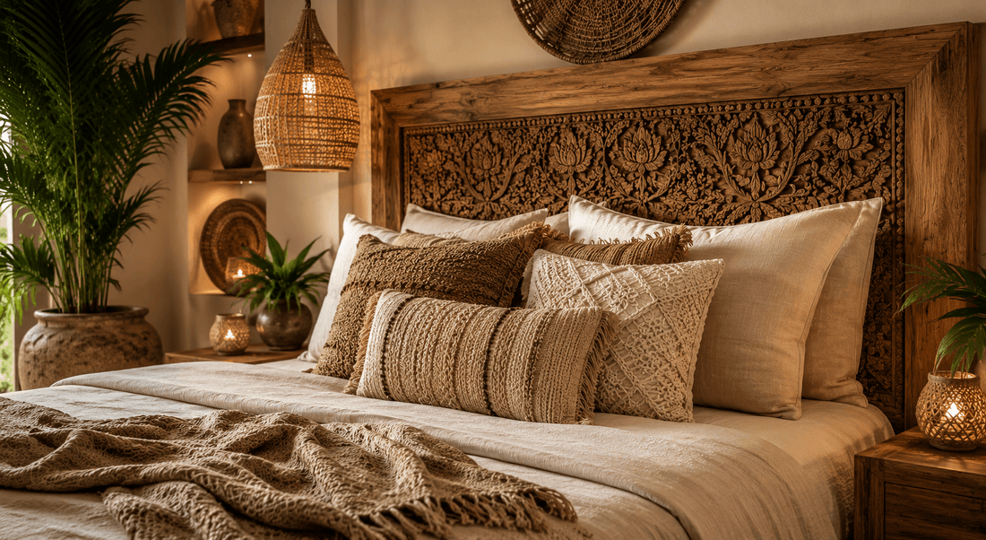 Luxury Bedroom Ideas with Handmade Bali Furniture and Natural Materials