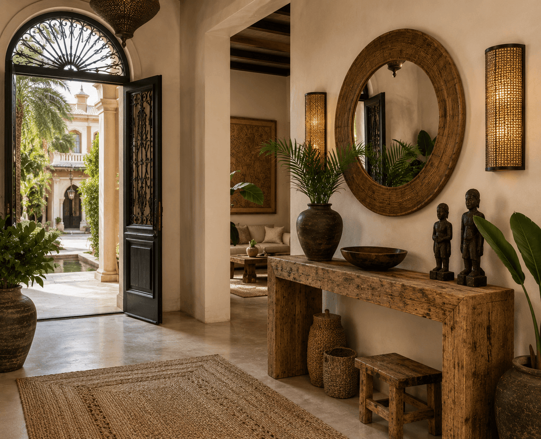 Luxury Entryway Ideas with Natural Bali Furniture