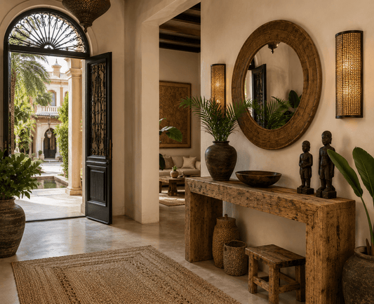 Luxury Entryway Ideas with Natural Bali Furniture
