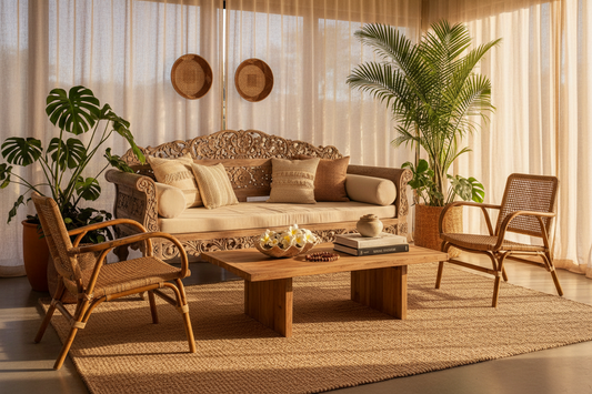Handcrafted Bali furniture made from premium teak wood and natural materials, expertly shipped to Sydney and throughout Australia, bringing authentic tropical elegance and artisanal craftsmanship to every home.